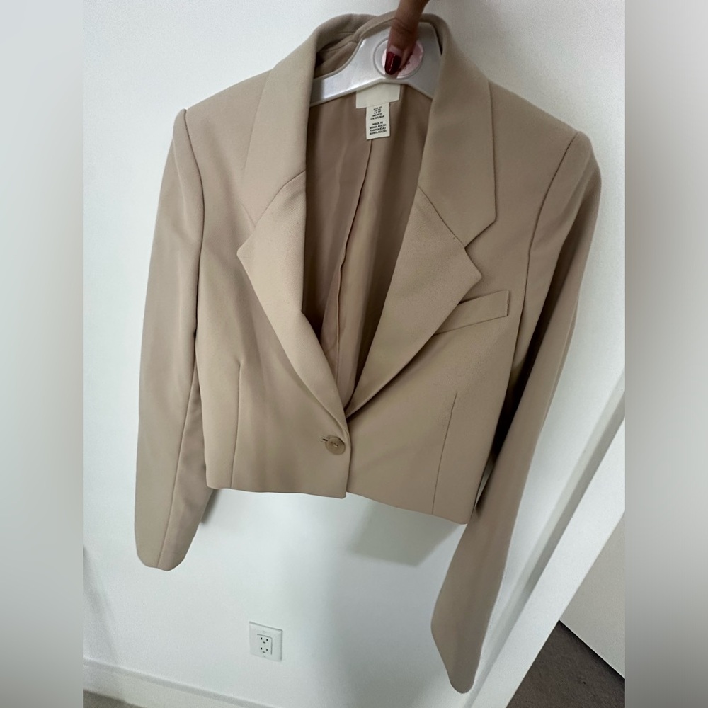 Beige Women's Blazer cropped
